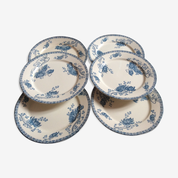 Set de 6 assiettes plates royat sarreguemines