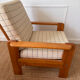 Paire de fauteuils en pin vintage 