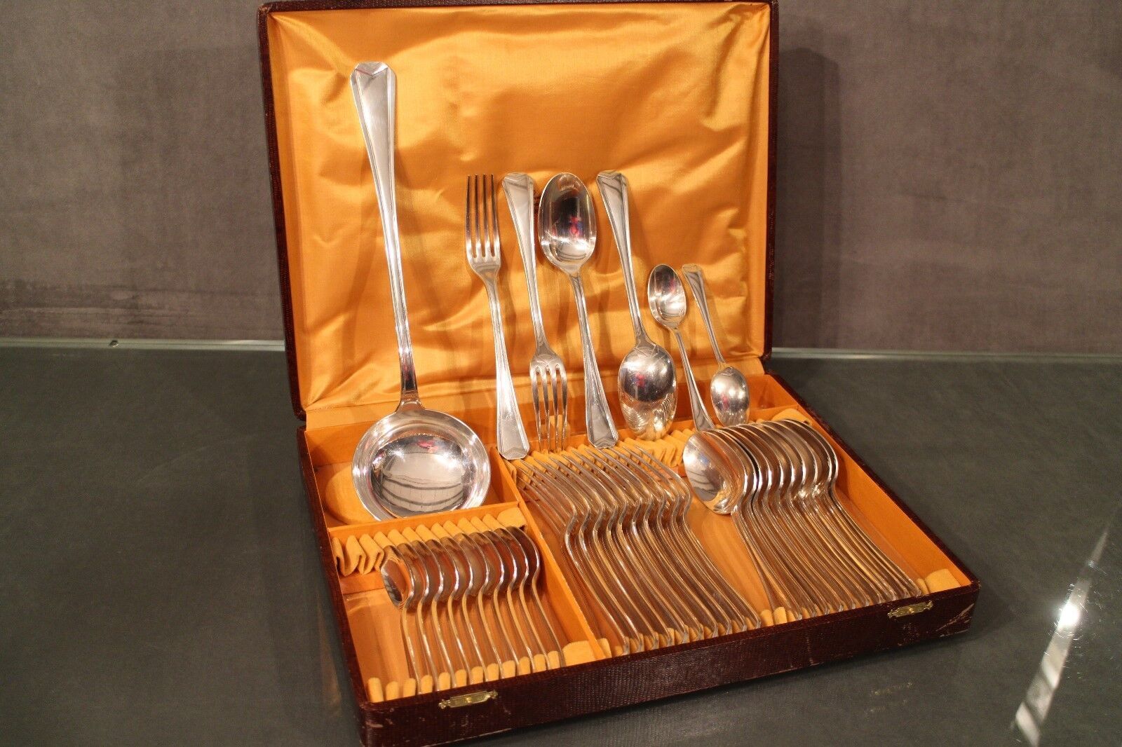 Cutlery, small spoons forks ladle silver metal CHRISTOFLE