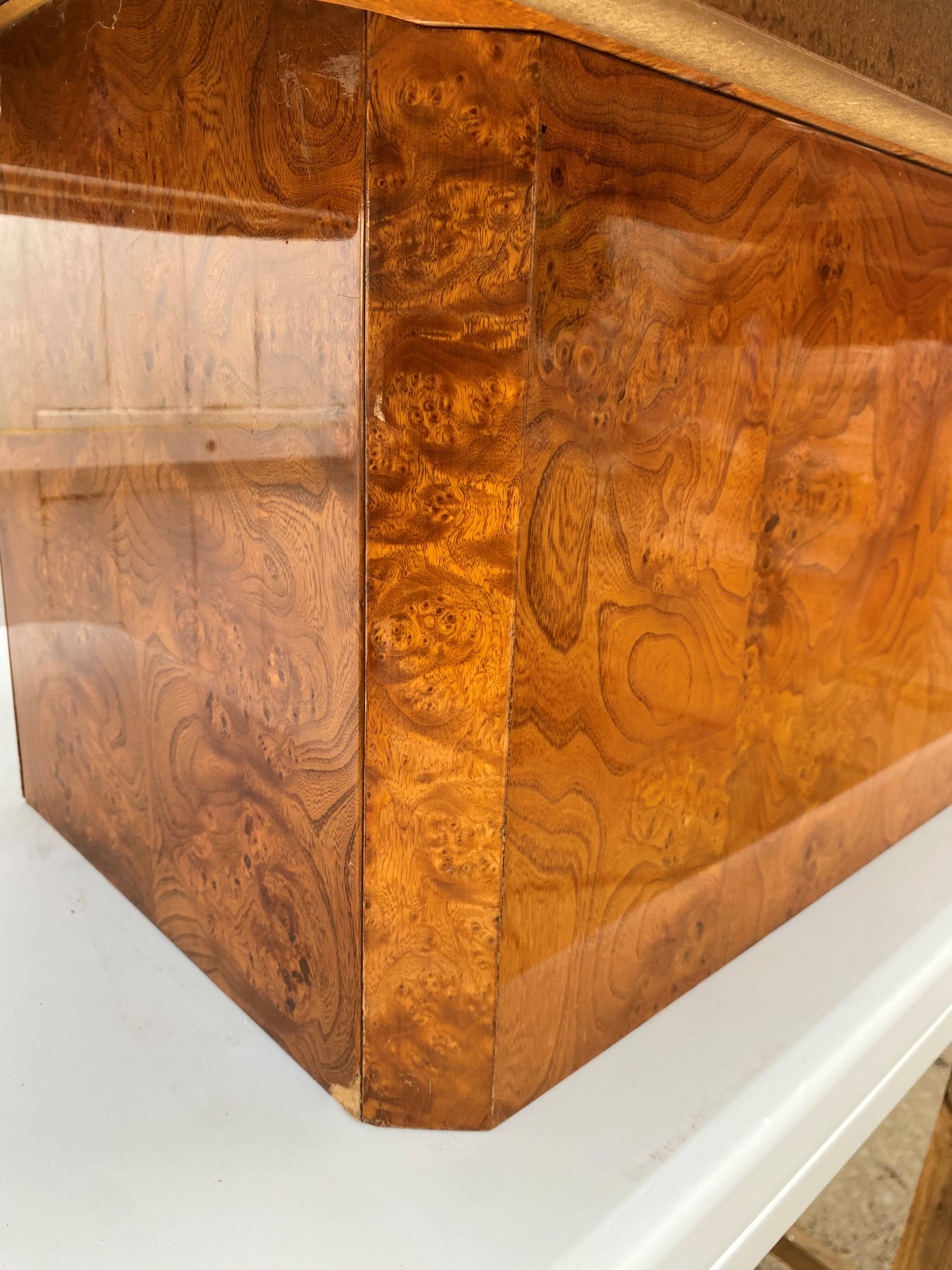 Elm burl coffee table/bar