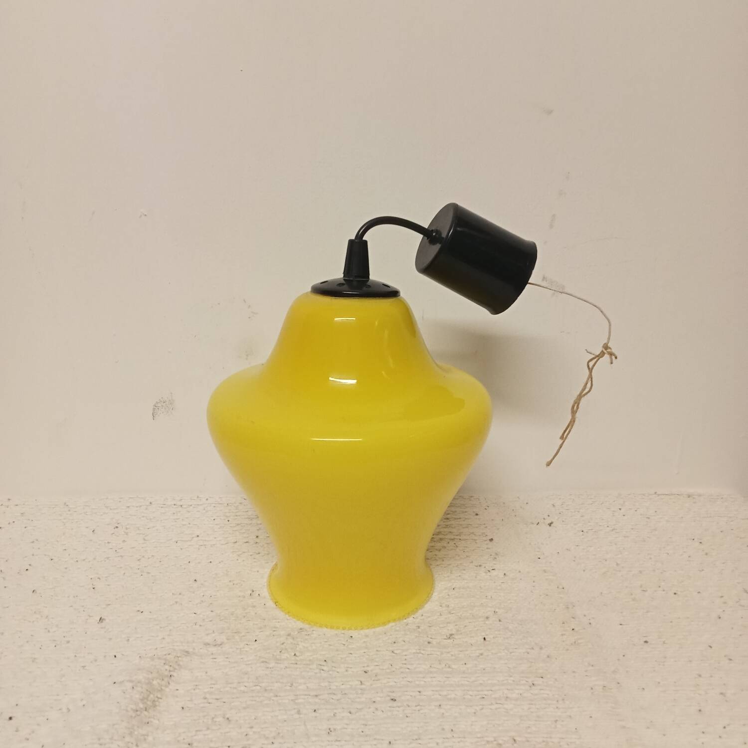 Yellow opaline pendant light
