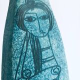 Art ceramics sgraffito table lamp attributed to Alvino Bagni for Raymor, Italy, 1960s.