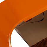Orange and Smoke Space Age Couch Table