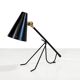 Black tripod table lamp by Falkenbergs Belysning, Sweden 1950s