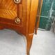 Commode 3 tiroirs plateau marbre style louis xvi en bois de rose