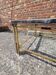 Vintage chrome and golden brass coffee table