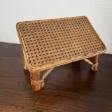 Rattan and canework footrest from the 50s/60s