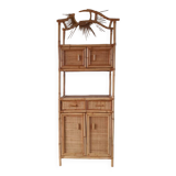 Rattan stand shelf and canning 50s