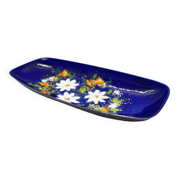 Enameled platter, copper bowl, Germany, 1960s