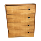 Shoe cabinet in light wood year 1960 vintage