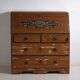 Swedish drop-leaf desk, antique – Scandinavian folk furniture – year 1783