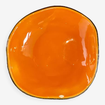 Orange ceramic dish