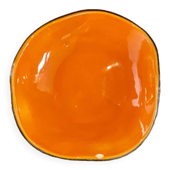 Orange ceramic dish