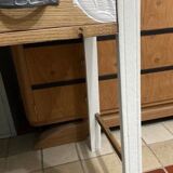 Art deco dressing table restyled in white and wood