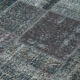 Handmade anatolian overdyed 173 cm x 240 cm grey patchwork rug