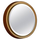 Backlit mirror designed by Gio Ponti in wood and lacquer. Italy, 1970s.