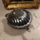 Vintage silver metal butter in shell shape
