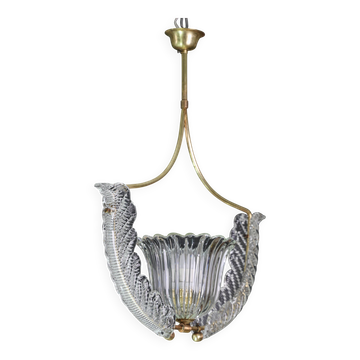 Pendentif Art Déco fascinant en verre de Murano par Ercole Barovier, 19