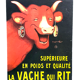 ancienne affiche 46x66 cartonné publicitaire vache qui rit benjamin rabier édition clouet