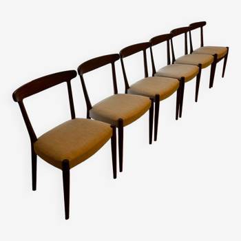 6 Scandinavian teak chairs