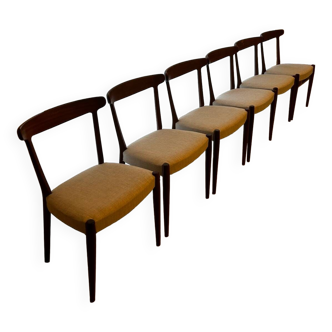 6 chaises scandinaves en teck