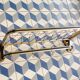 Vintage coat rack like a train luggage rack
