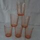 6 verres roses forme gobelet Rosaline Arcoroc Luminarc  vintage
