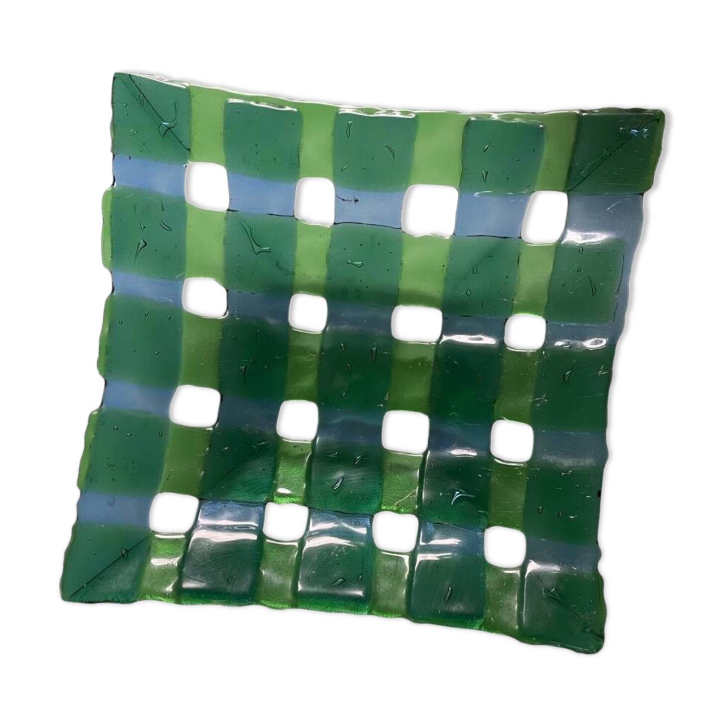 Coupelle à bijoux en verre soufflé bouche tressée de Murano