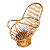 Fauteuil pivotant 360 en rotin