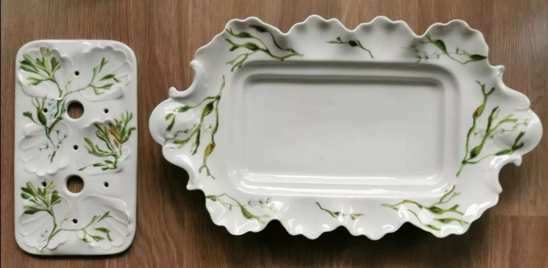 Limoges porcelain oyster service