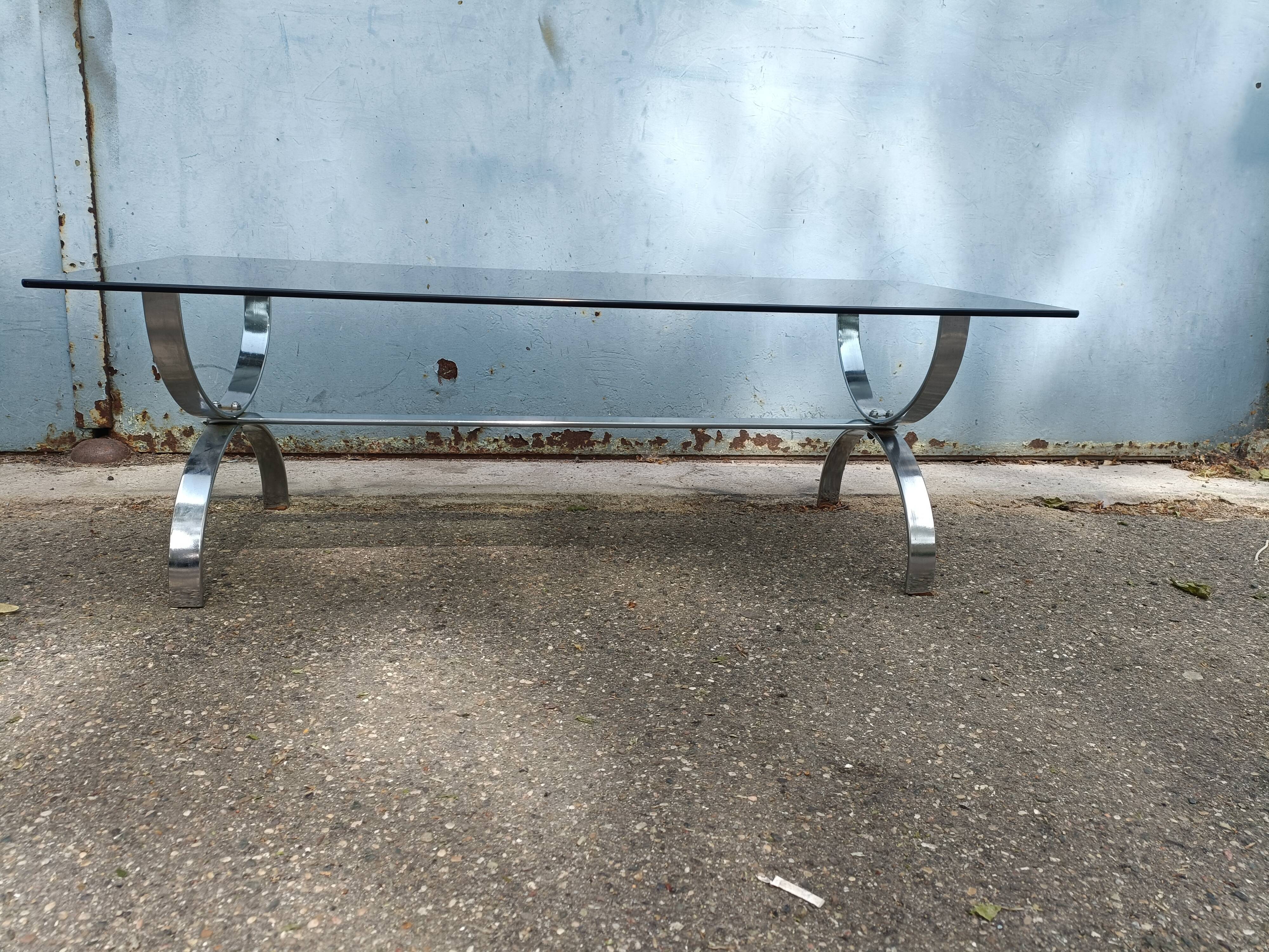 Table basse alu vintage