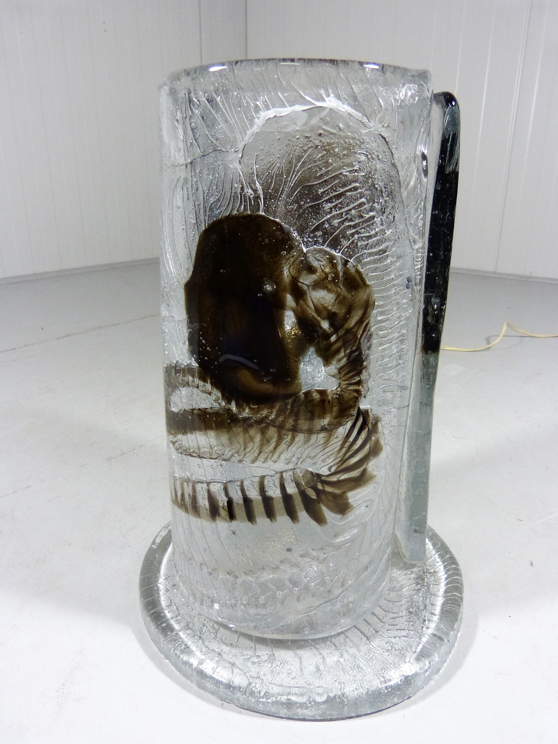 Lampe de table en verre par Mazzega, Italie