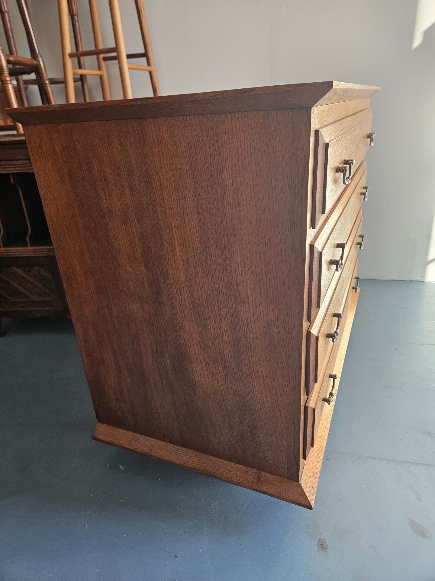 Antique wooden commode in Scandinavian style