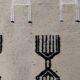 Handwoven kilim rug in natural wool