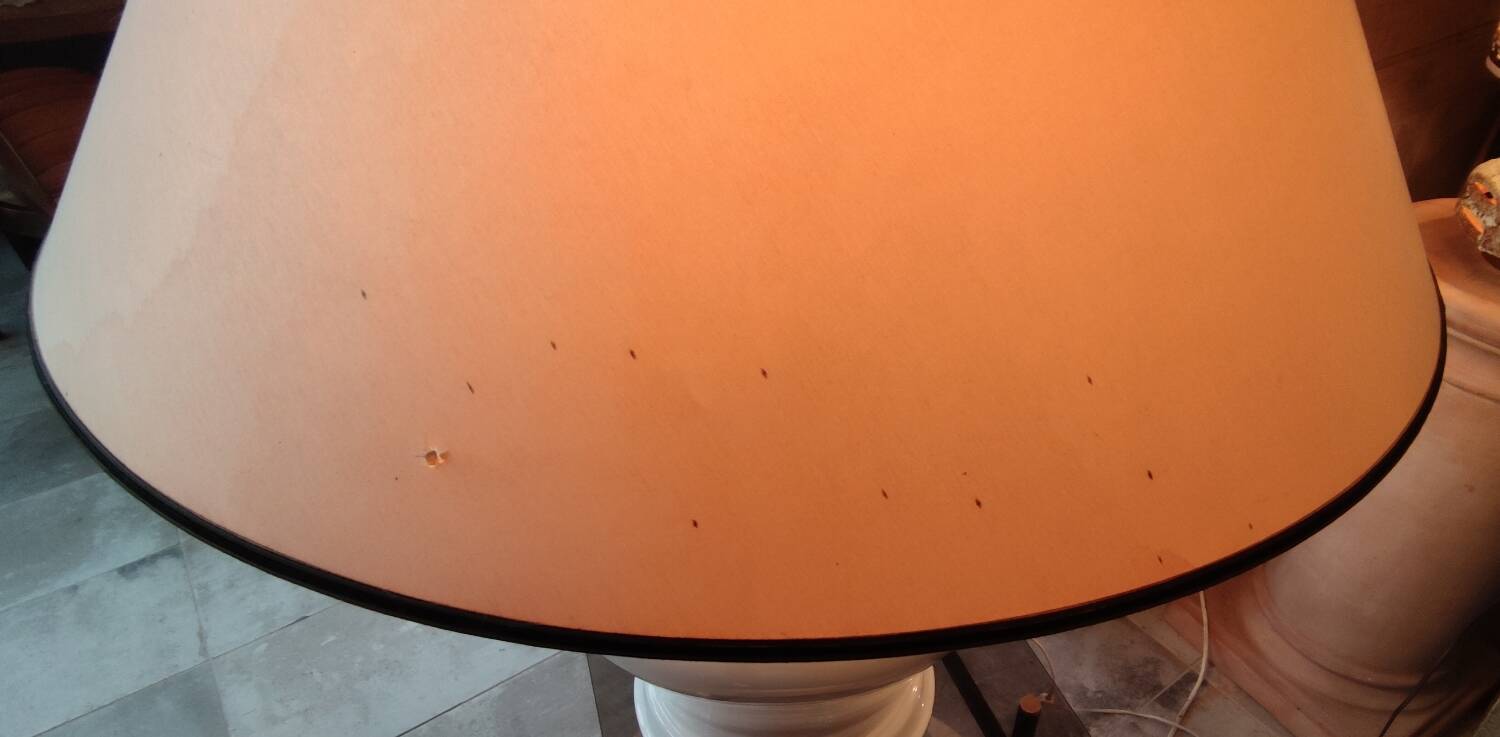 Very large designer ceramic lamp François Chatain