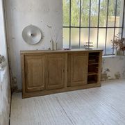 Large row of solid oak loom sliding doors