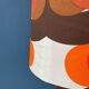 Orange ceramic West Germany floor lamp with dotted shade