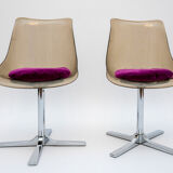 Couple of tulip chairs in plexiglas