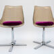 Couple de chaises tulipe en plexiglas