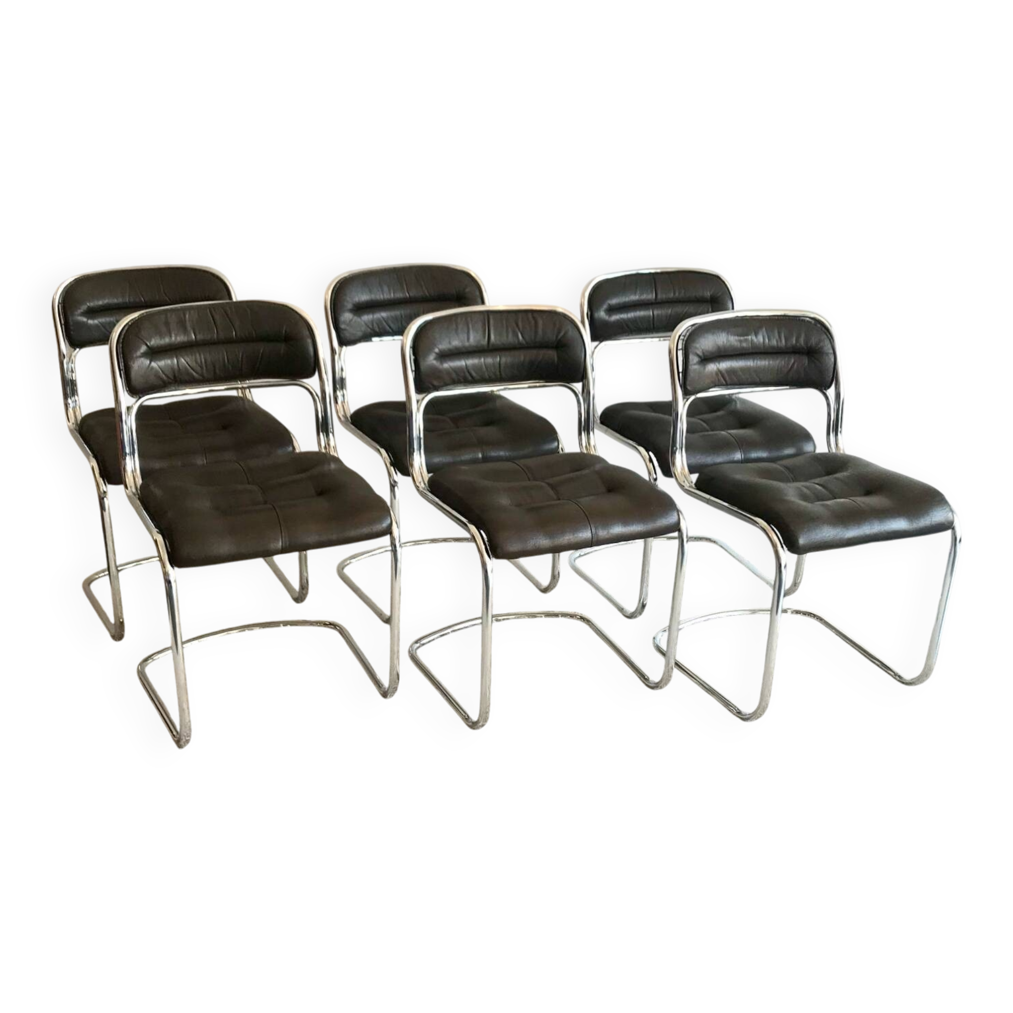 6 Cantilever chairs, 70s