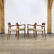 Set Of 4 Model 56 Dining Chairs In Oak By Niels Otto Møller, 1960s