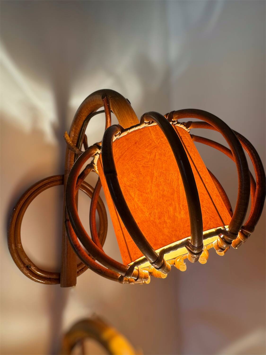 Appliques Louis Sognot bambou années 60