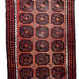 Antique carpet afghan baluch handmade 114cm x 202cm 1900s