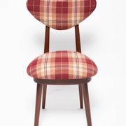 Classic Scottish chair in red burgundy tartan pattern, mid-century, Europe, 1960s.