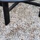 Table basse design des années 70 en bois laqué noir plateau en verre fumé