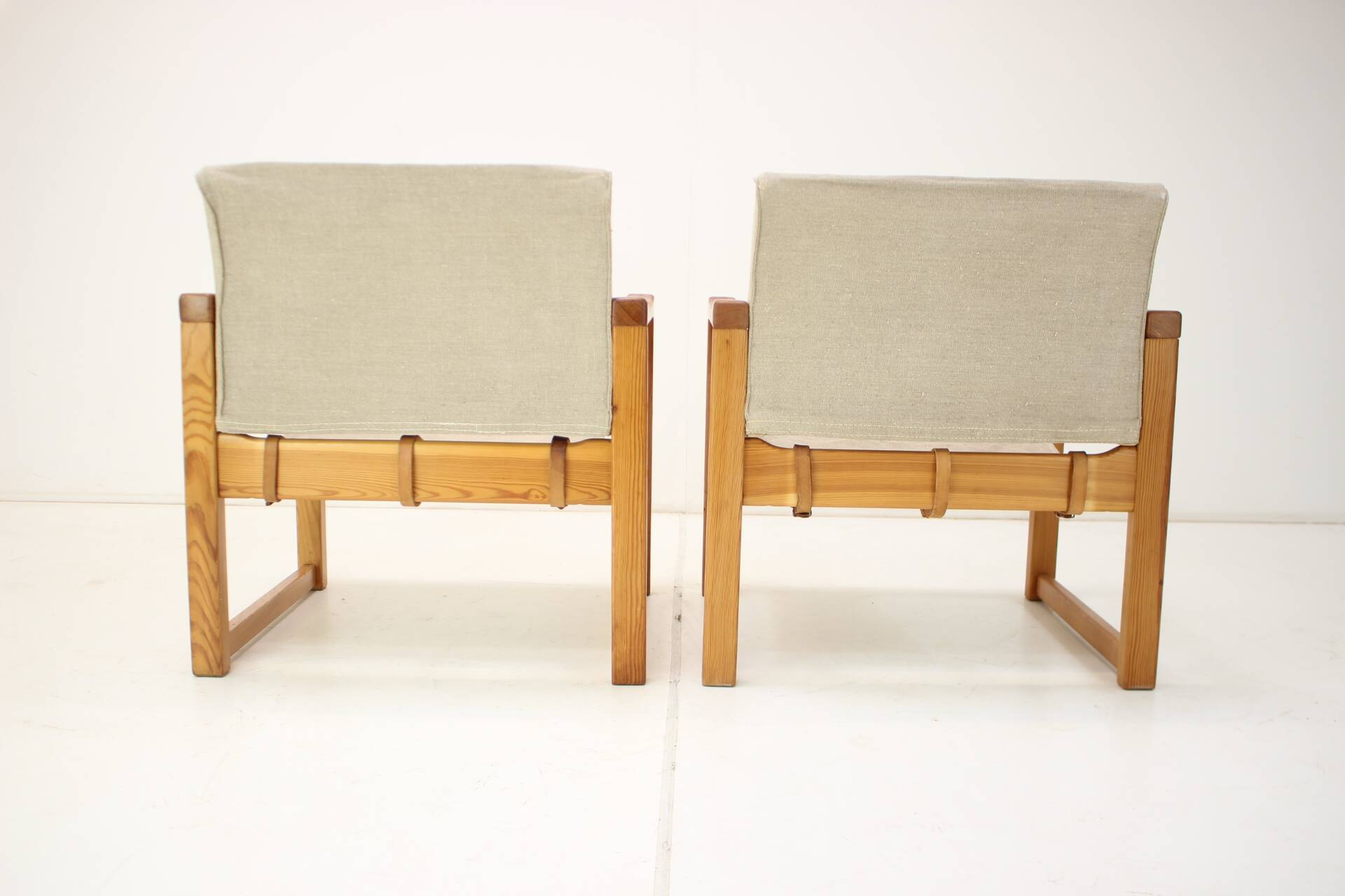 Set of Two Scandinavian Safari Armchairs by Karin Mobring, 1980s