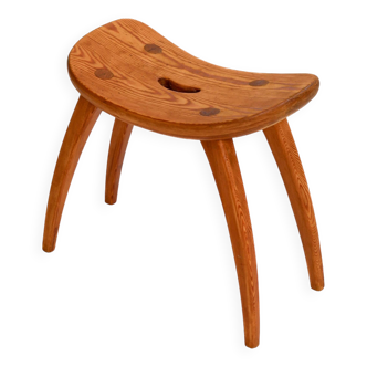 Torsten Claesson stool, pine, suede 1950.