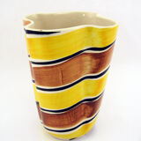 Ceramic handkerchief vase - Poët Laval France - vintage 50s