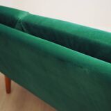 Green velvet sofa, Danish design, 1980s, production: Denmark