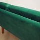 Green velvet sofa, Danish design, 1980s, production: Denmark